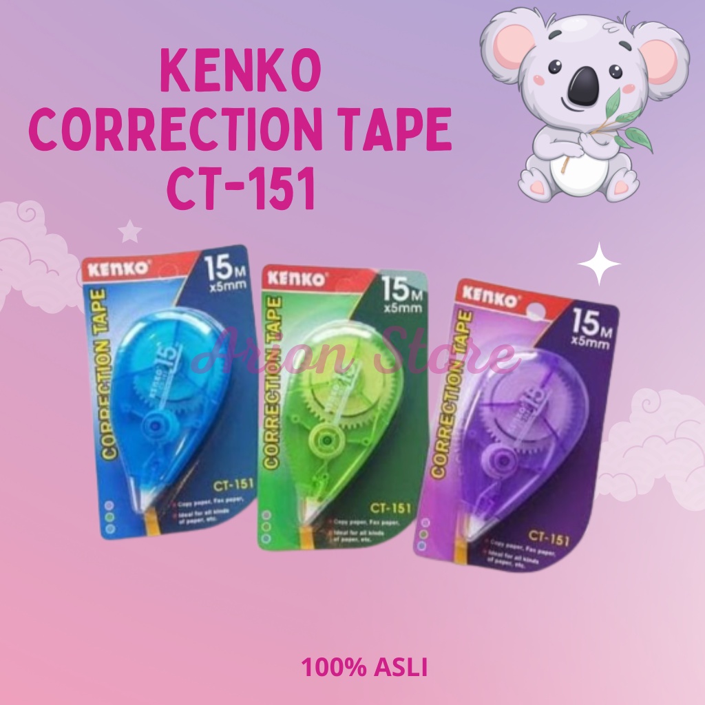 

[ARION STORE] Correction Tape CT-151 Kenko / Stipo Kertas CT-151 Kenko [PCS]
