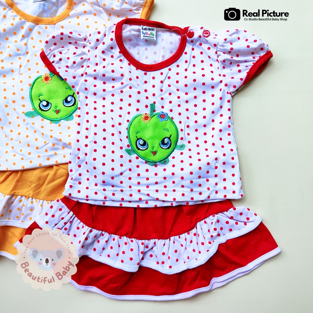 Dress Gaun Bayi Perempuan Motif Angsa usia 3 sd 18 Bulan / Rok Baju Bayi Perempuan / Baju Bayi Perempuan / Baby.ou_