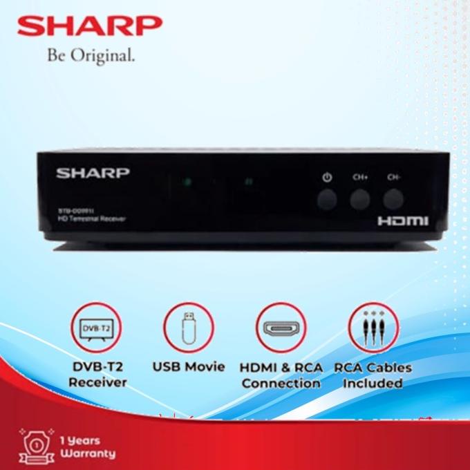 Set Top Box Sharp Receiver TV Digital Tabung STB-DD001I DVB-T2 RCA USB