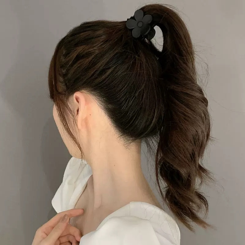 Korea Klip Rambut Kecil Perempuan Piring Rambut Ponytail Tinggi Tetap Hair Clip