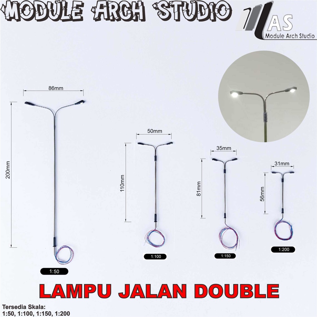 Maket Lampu Jalan - Miniatur Lampu - Maket PJU