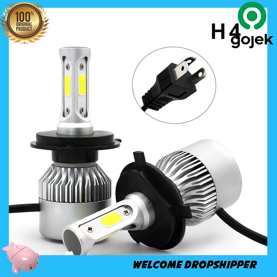 TaffLED Lampu Mobil LED COB Headlight 8000LM H4/9003 - S2
