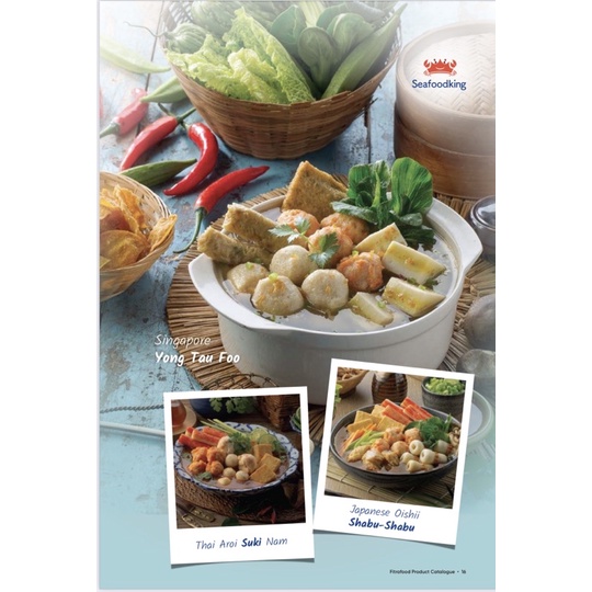 

King Seafood Combo 3 Varian Suki, shabu2 & young tofu frozen Food 370gr/Bks + Bumbu Sauce