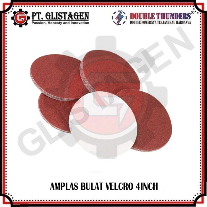 Amplas Tempel Bulat Velcro 4in (Isi 5pc) #40 60 80 100 120 150 180 240