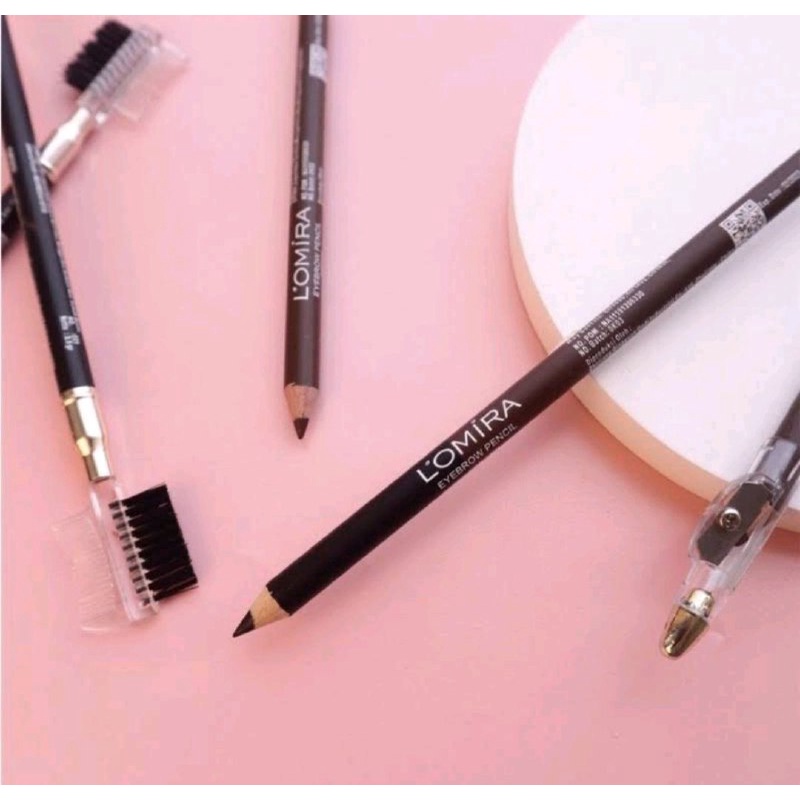 PENSIL ALIS LOMIRA 2 IN 1 BLACK &amp; BROWN SISIR ALIS