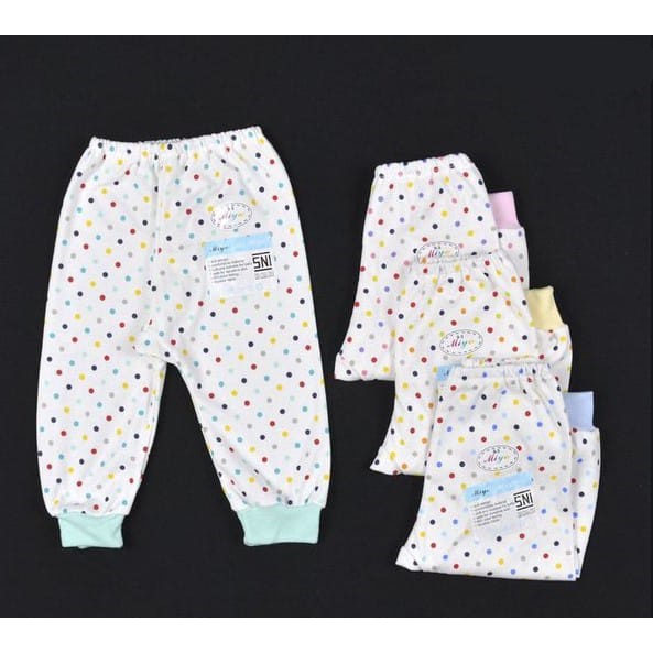 Baju Kutung 1 Pc Baju Pendek Baju Panjang Celana Pop Celana Pendek Celana Panjang Bayi Motif Polkadot Miyo Newborn 0-6 Bulan