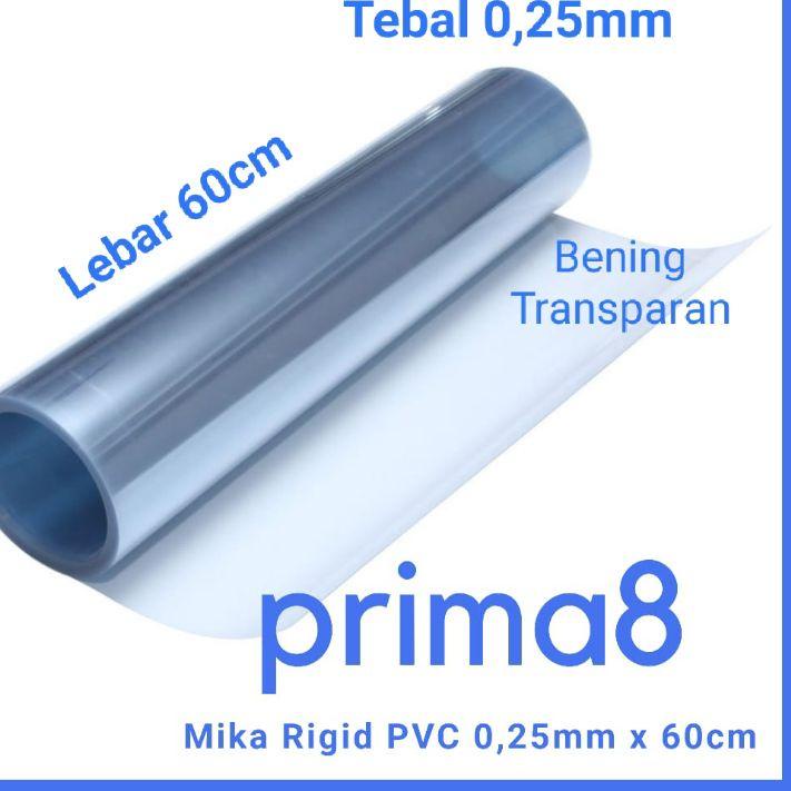 

MAR458 Plastik Mika Kaku Rigid Rigit PVC Bening Tebal 0,25mm Lebar 60cm Mika Hantaran Kotak Seserahan Sourvenir MIKA METERAN ++++