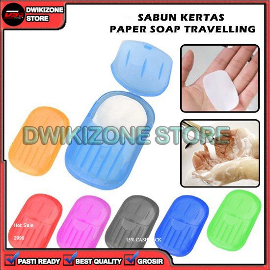 [DZS] SABUN KERTAS PENCUCI TANGAN PAPER SOAP PRAKTIS MINI TRAVEL TRAVELING