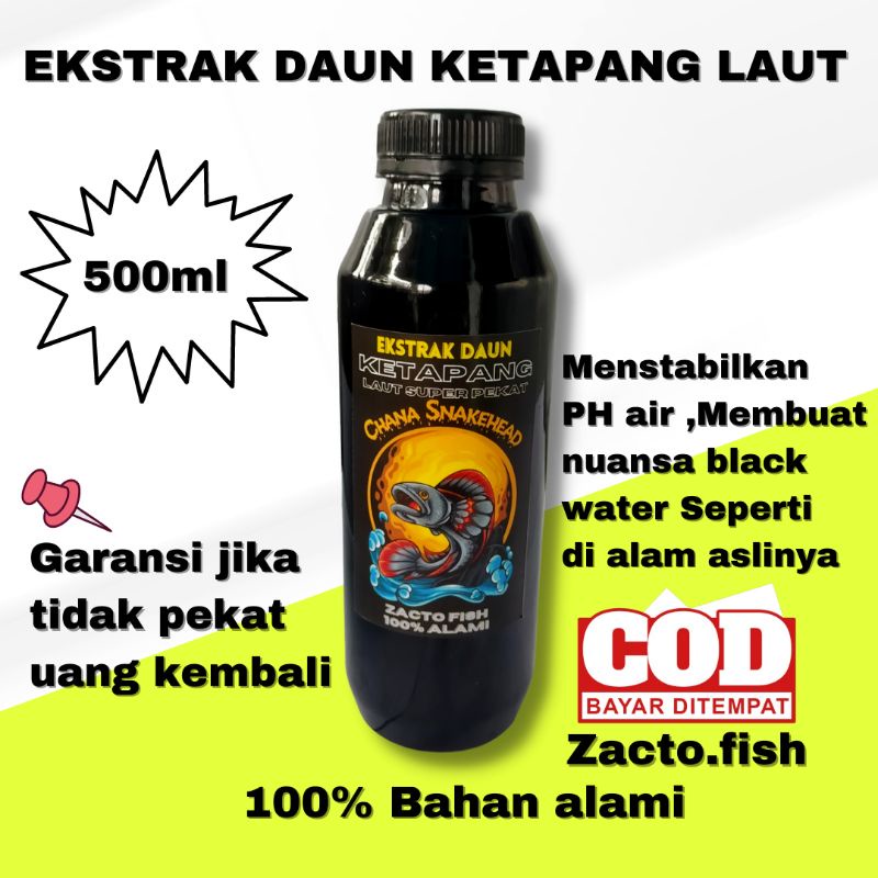 Ekstrak daun Ketapang Laut Pekat 500ml buat Channa dan Cupang