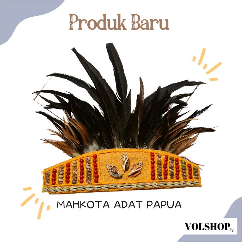 ACCESSORIES BULU MAHKOTA KEPALA SUKU ADAT PAPUA KOSTUM ANAK/DEWASA IKAT KEPALA TOPI TRADISIONAL HANDMADE