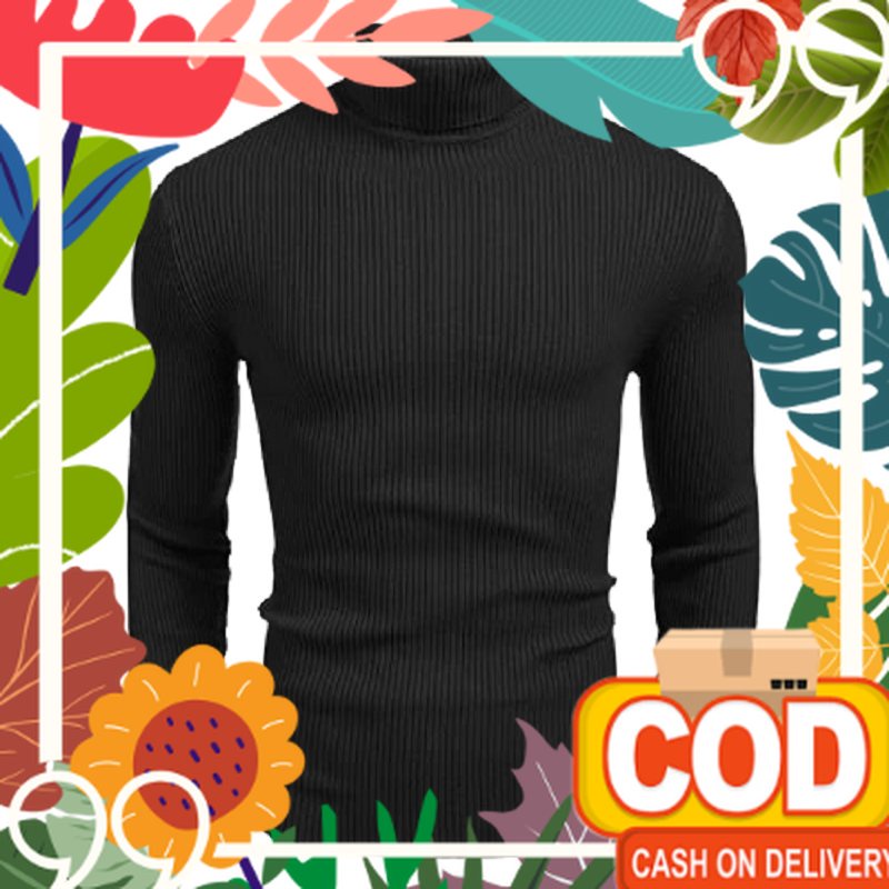 Spesial Imlek / KAOS KERAH TINGGI TURTLENECK PRIA DEWASA LENGAN PANJANG / KAOS PRIA LENGAN PANJANG /