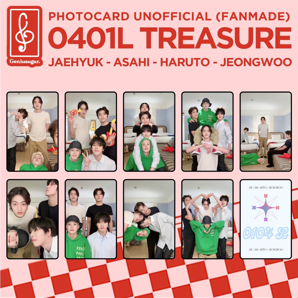 [FANMADE TREASURE] PHOTOCARD 0104L JAE ASA RUTO JEONGWOO UNOFFICIAL