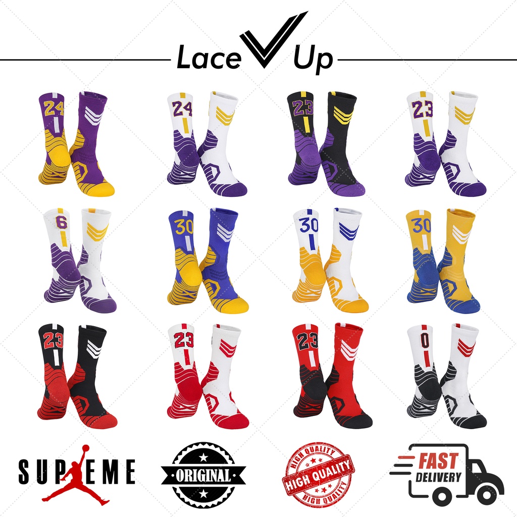 Kaos Kaki Basket | Sports Basketball Socks | Slip-Proof Thickened Heel