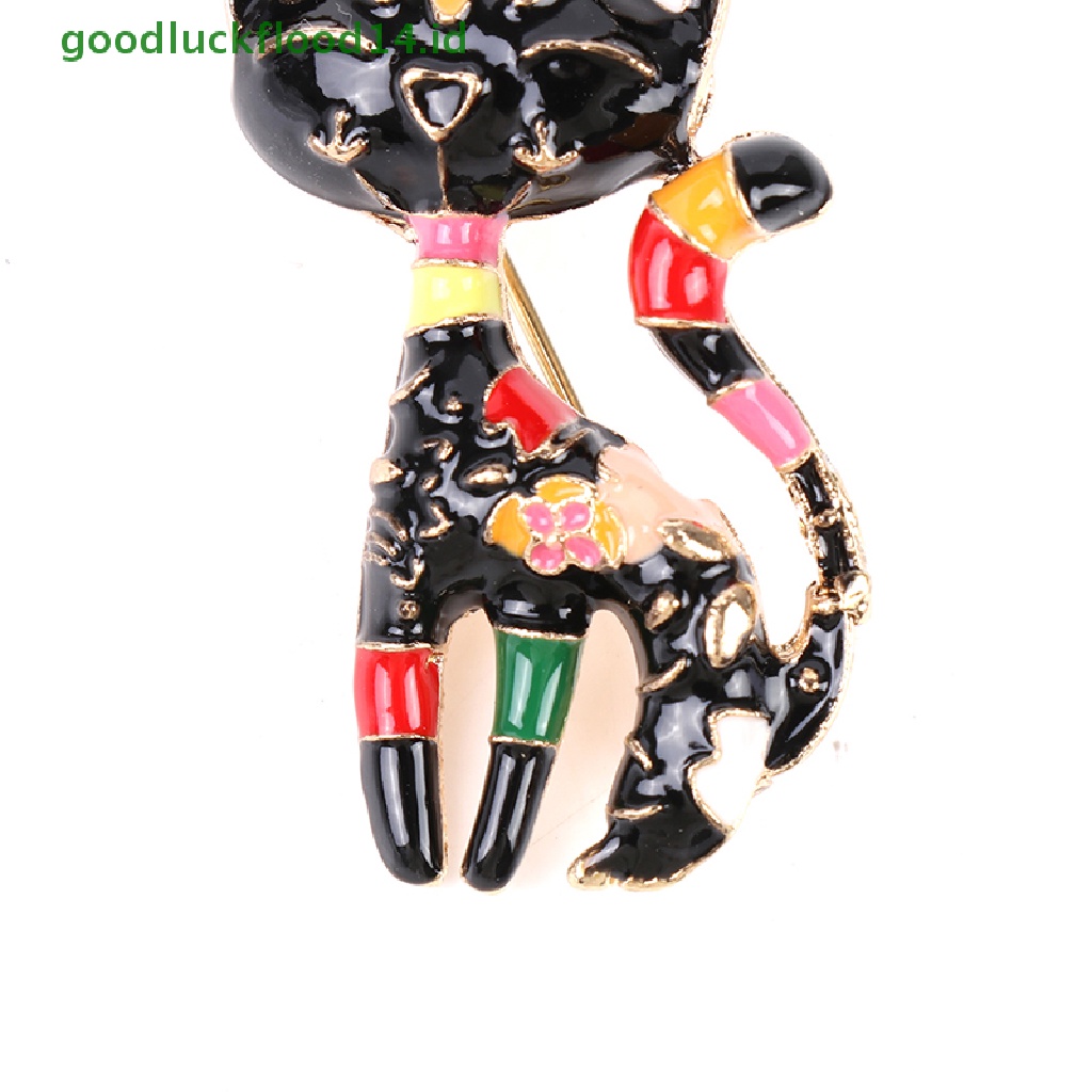 [GOOGFOUR] Bros Kucing Enamel Lucu Cat Unisex Wanita Pria Brooch Pin Perhiasan Desain Hewan [TOP]