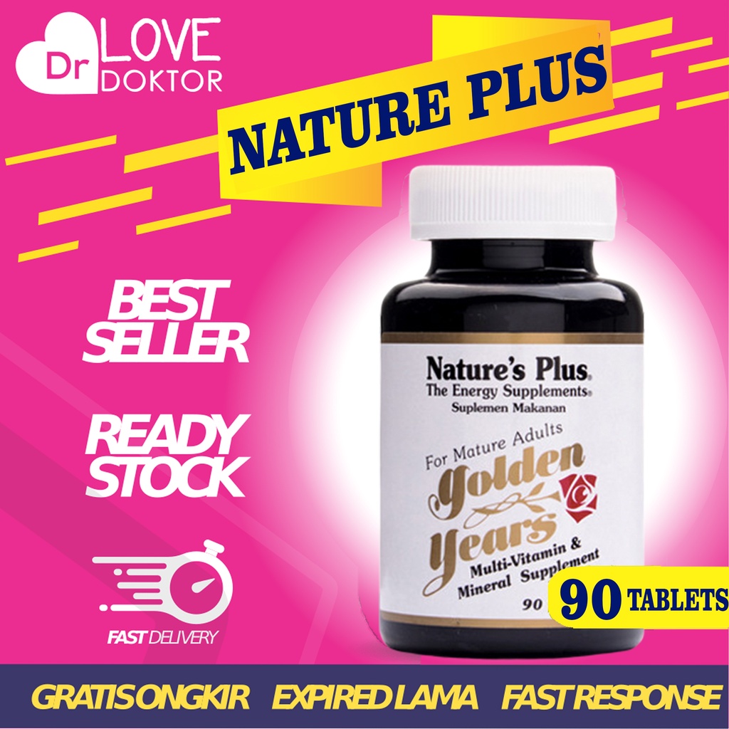 NATURE'S NATURES NATURE PLUS GOLDEN YEARS MULTI VITAMIN MULTIVITAMIN UNTUK DEWASA LANSIA 90 TABLET