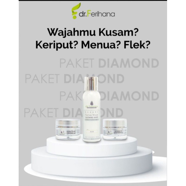 GLOWING WHITE PAKET DIAMOND DR FERIHANA (FLEK, MILIA, BOPENG) | SARASDRFERIHANACOSMETICS