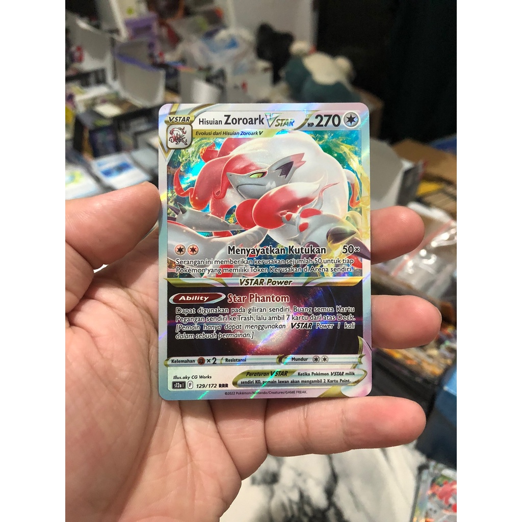 Kartu Pokemon TCG Hisuian Zoroark VStar RRR s12a VStar Semesta Original Indonesia Arceus Palkia Dial