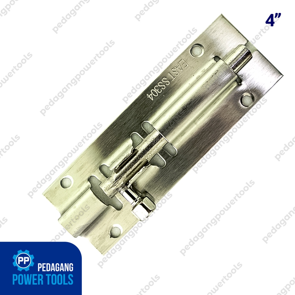 EAST GRENDEL 4&quot; PUTIH SELOT KUNCI JENDELA PINTU KAMAR MANDI STAINLESS