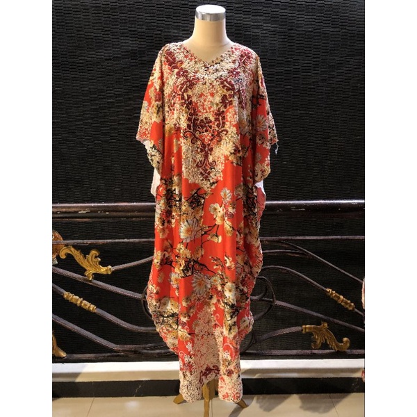 KAFTAN FLOWER/BAJU PESTA/KAFTAN CANTIK Kaftan Pesta Kaftan Lebaran BANYAK WARNA