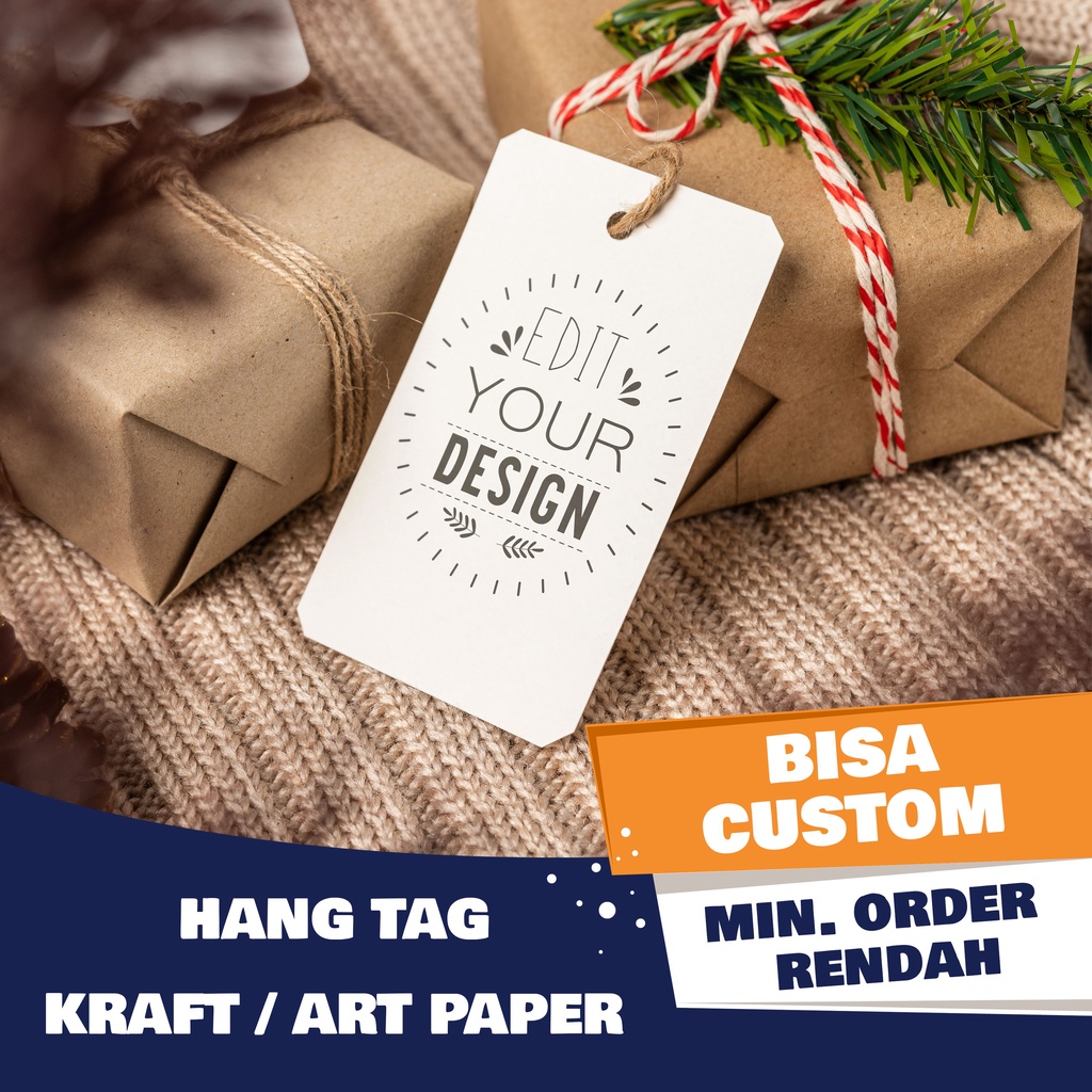 

Hang Tag Label Brand Logo Olshop Baju Thank You Price Tag Custom