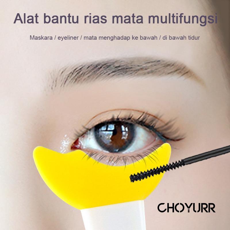 【COD】3 In 1 Alat Bantu Aplikator Maskara / Eyeliner / Eyeshadow Bahan Silikon Multi-fungsional Reusable Alat Kecantikan-CH