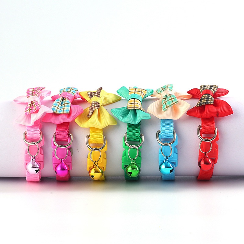 Kalung Kucing Lonceng Tali Leher Hewan Peliharaan lucu Cat Dog Collar Motif Pita H438 Mallshopping