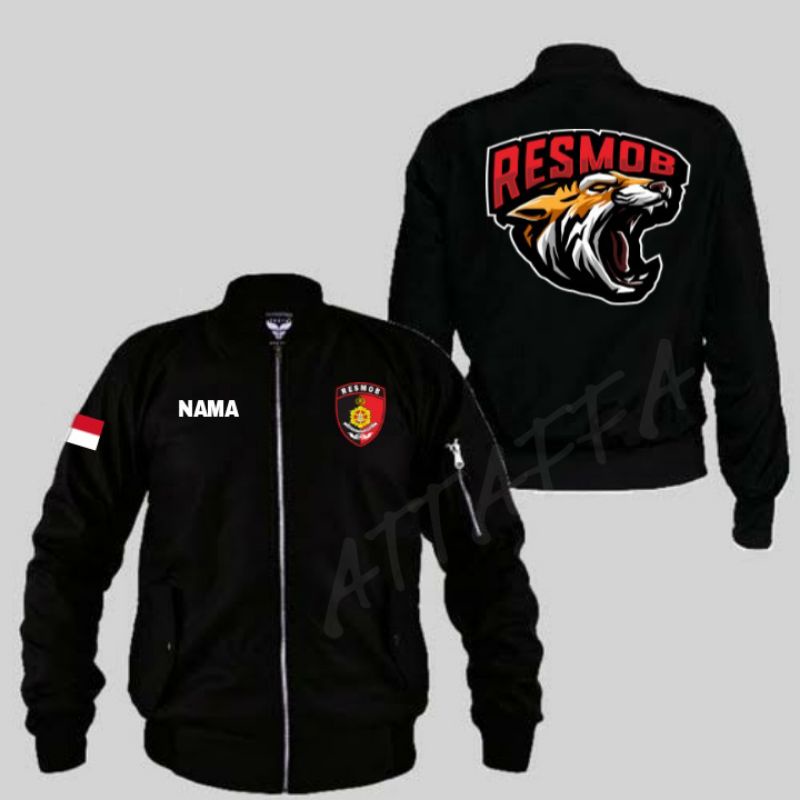JAKET BOMBER LOGO RESMOB