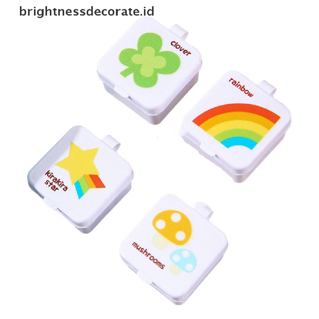 [Birth] 1/4pcs Botol Saus Mini Square Portable Bento Sub-Botol Saus Plastik Kotak [ID]