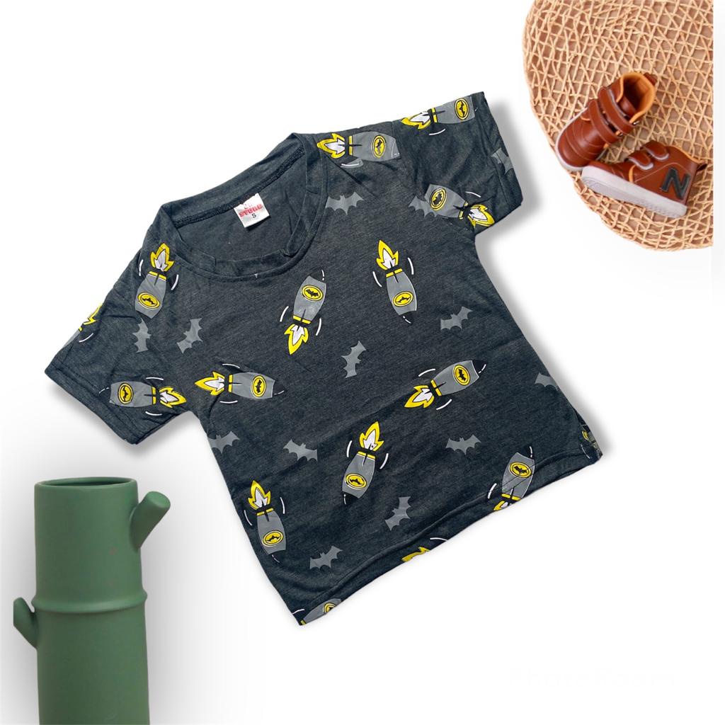 Jikialiang - KAOS ANAK 1-8 Tahun bahan MISTY gambar ROKET