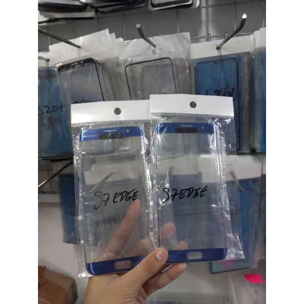 gorilla Glass / kaca depan Samsung S7 edge biru