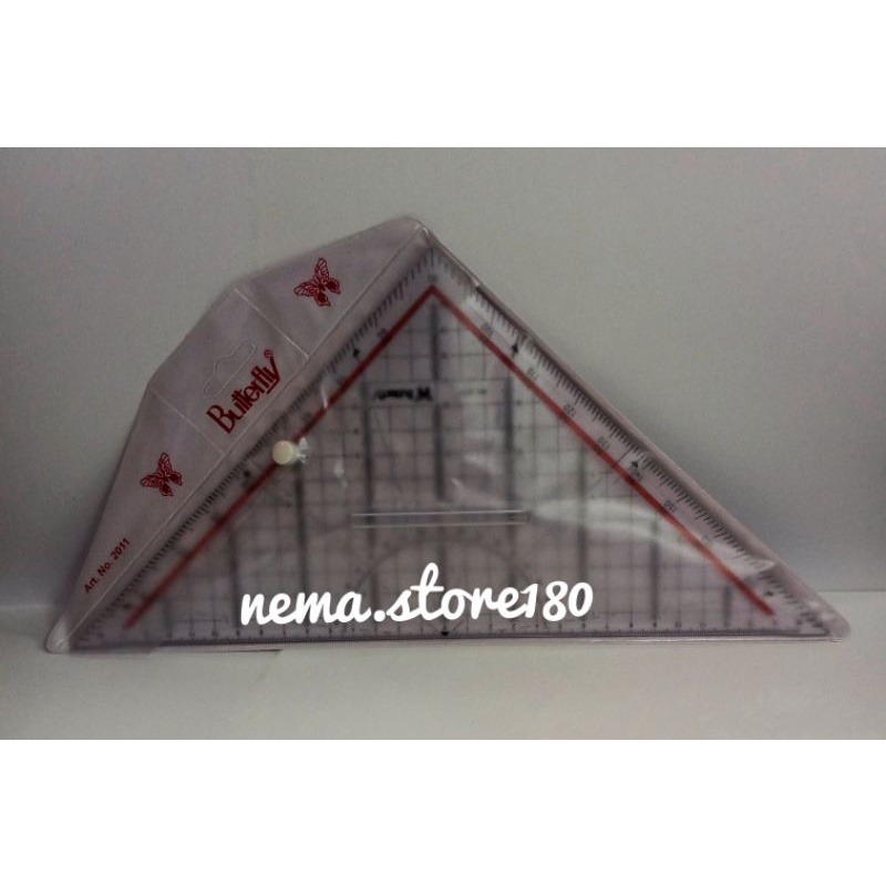 

PENGGARIS MISTAR SEGITIGA PEGANGAN 2011 32CM BUTTERFLY ORIGINAL
