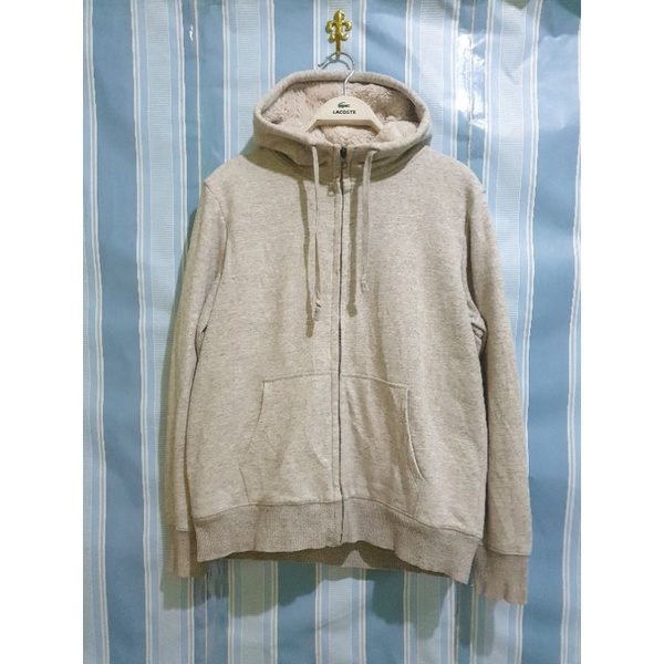 ZIP HOODIE UNIQLO SHERPA Size XL fit M #HDB56