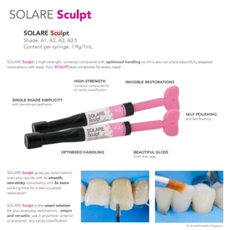 Solare Sculpt composite GC fuji/A2,A3/Komposit solare Sculpt/A2 Exp date 2025-09-07/A3 Exp 2025-07-2