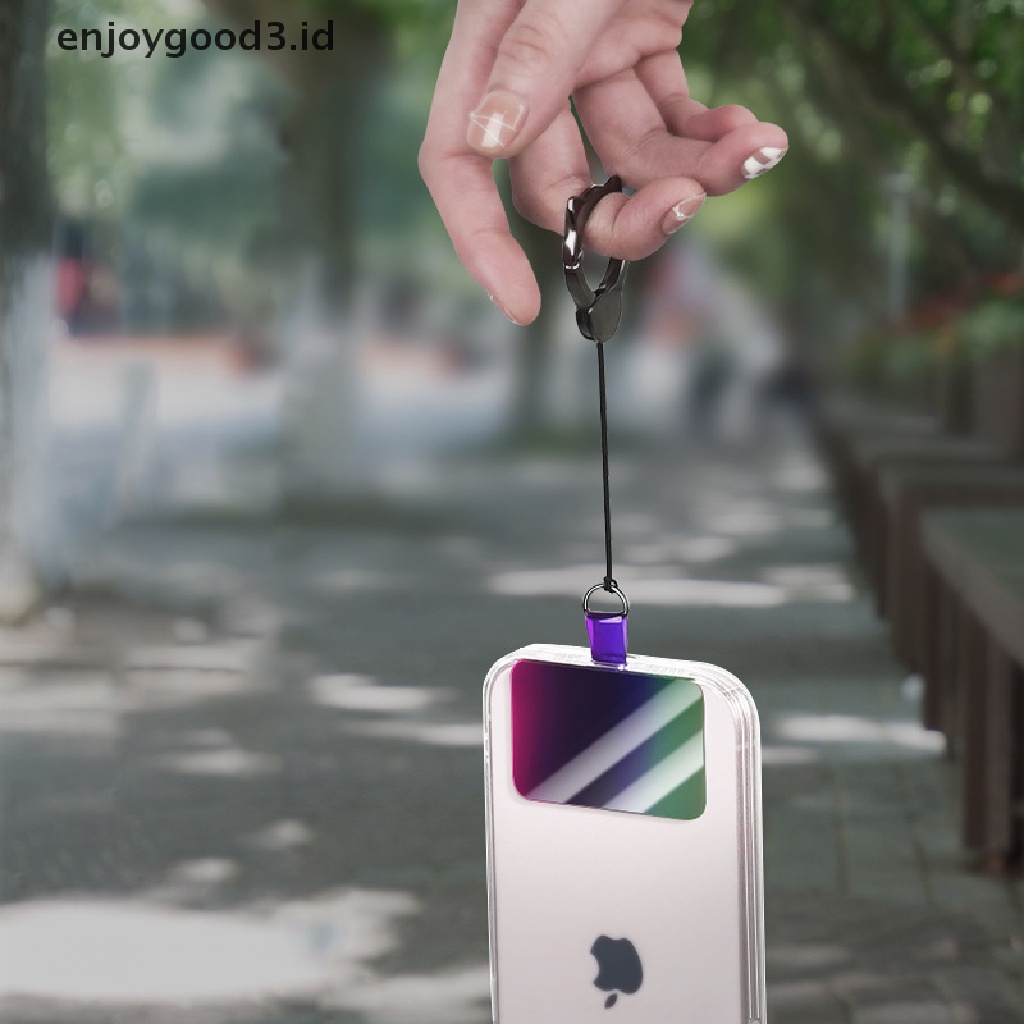 [Rready Stock] Colorful Phone Lanyard Gasket Adjustable Detachable Neck Cord Lanyard Case Tali Pengaman Telepon Tether (ID)