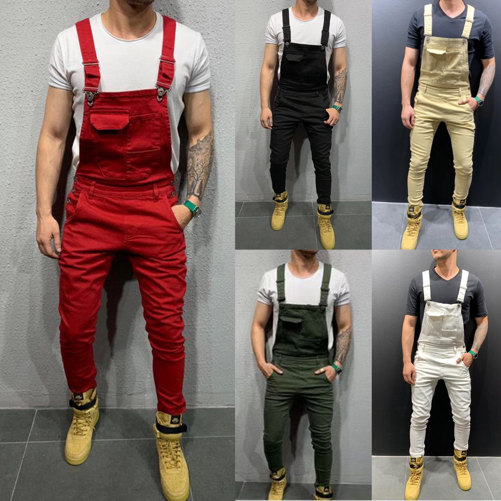 Celana Jeans Pria Eropa  Amerika  Overall Slim Fit Slim Celana Panjang Pria Eksklusif   Eropa Stasiu