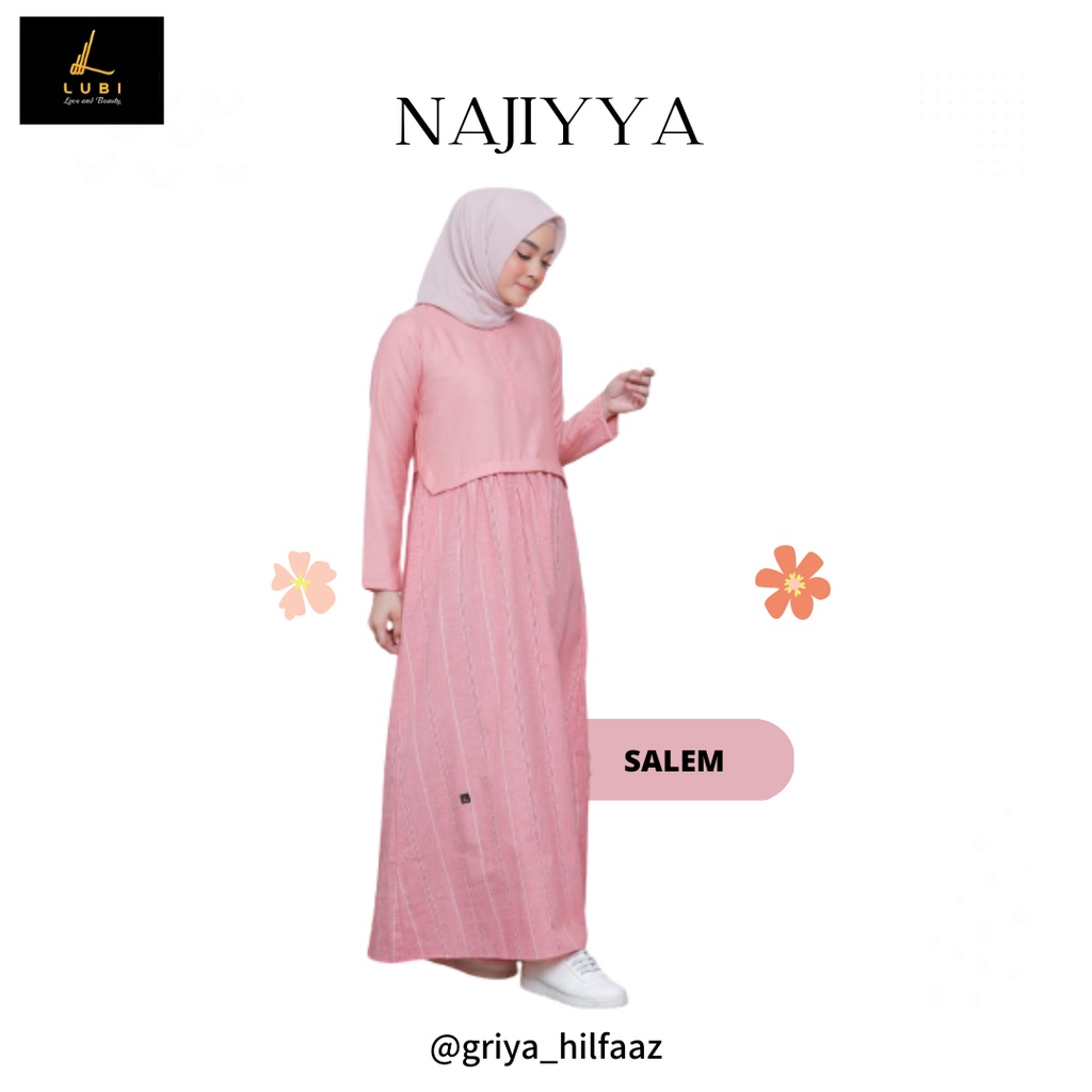 Gamis Lubi Namiya Salem / Gamis Original / GAMIS LUBI / GAMIS MURAH / GAMIS TERBARU / GAMIS MODERN /