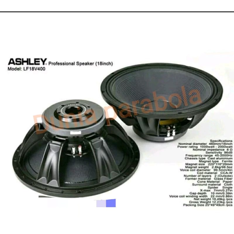 Speaker Ashley 18 inch Ashley speaker component LF18V400 Original