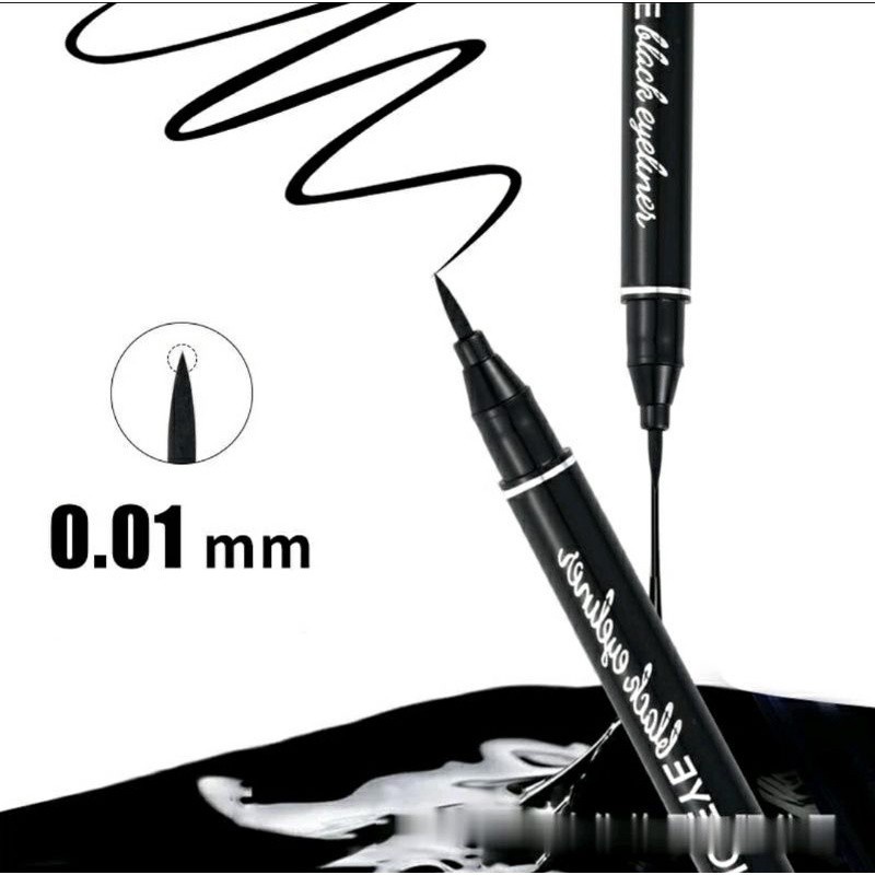 LS Eyeliner Pensil Alis Korea Cair Warna Hitam Anti Air BIG EYE LIQUID