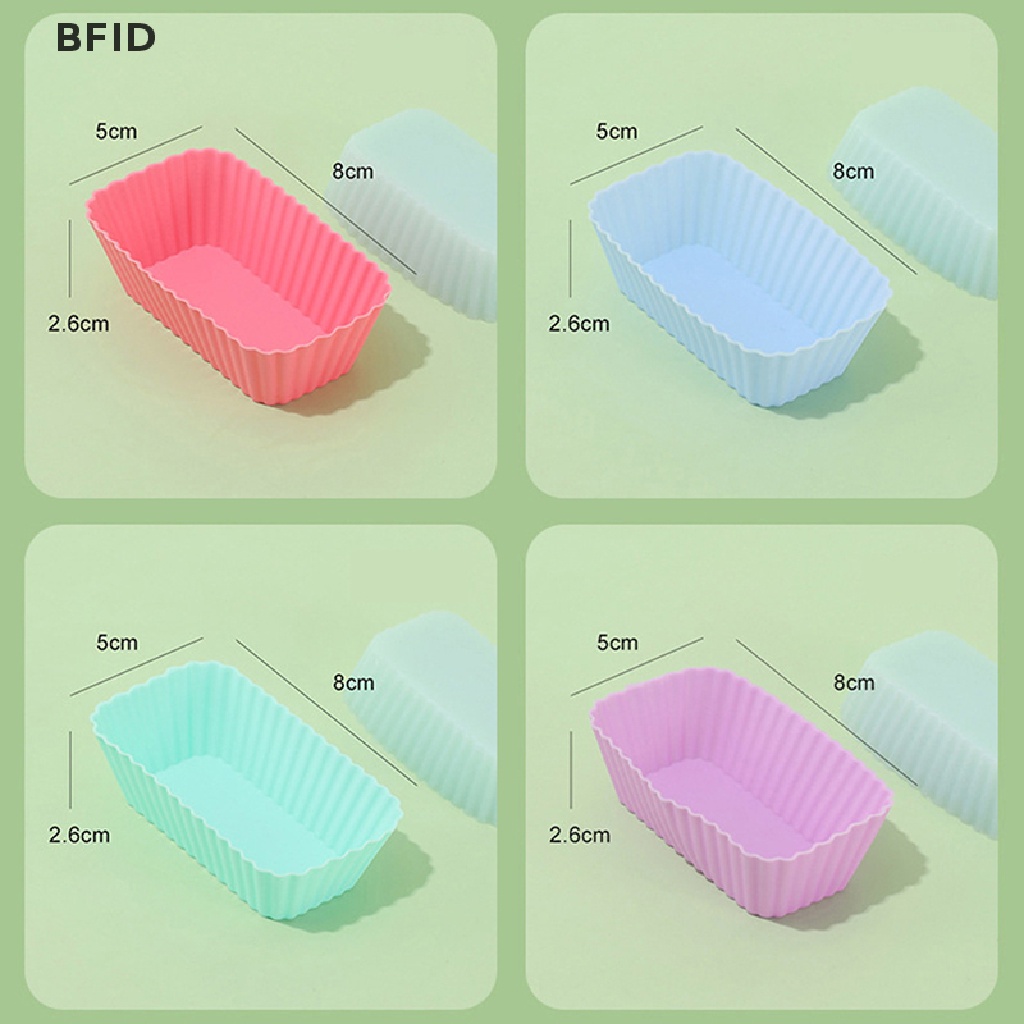 [BFID] 1/4pcs Silikon Persegi Panjang Reusable Cake Jelly Cetakan Kue Alat Dapur [ID]