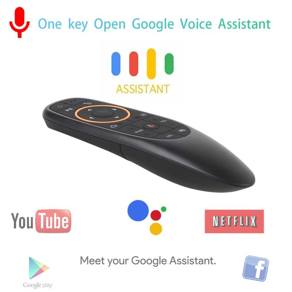 Remote Wireless Air Mouse Gyroscope Remot AVATTO 2.4GHz Voice Control Tombol Google Voice Assistant