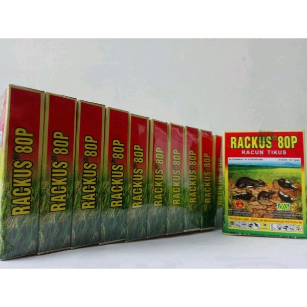1 Box Rackus 80P Racun Tikus Serbuk Tabur Pembasmi Tikus isi 10 sachet