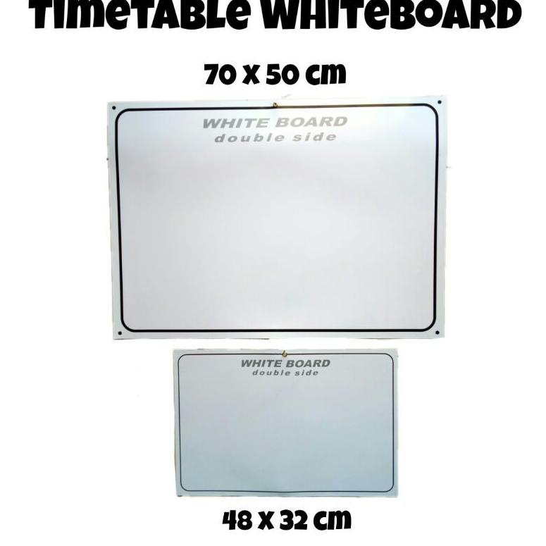 

43 TIME TABLE WHITE BOARD DUA SISI 70 x 50 cm 4347