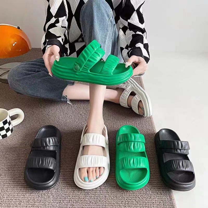 BV.ID SD1041 Sandal Wanita Jelly Sendal Rumahan Bahan Karet Tebal Empuk Home Slipper Anti Slip Wanita Gaya Korea