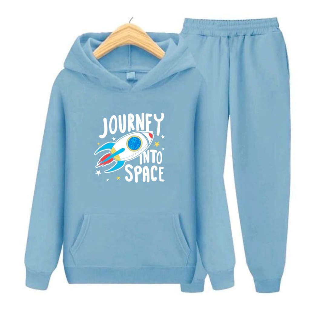 Setelan Sweater anak JOURNEY INTO SPACE /Baju Sweater Hoodie Anak