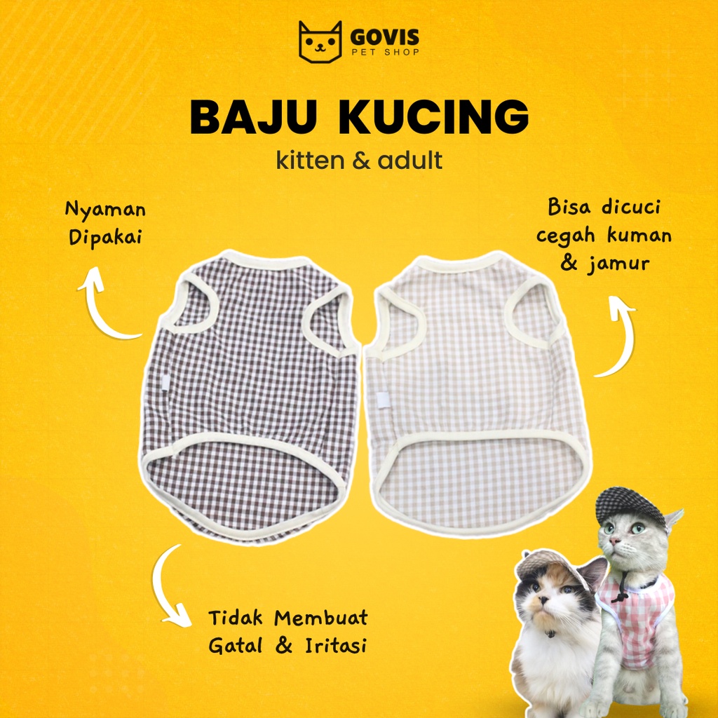 Govis Baju Kucing Kitten Model Tank Lucu Limited Edition