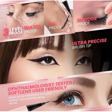 * NCC * Hanasui Eyeliner Pen Eyetractive Liner Pen Long Lasting Waterproof Black