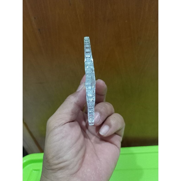 Hiasan Pohon Natal Snowflake plastik Bening Transparant lebih Meriah