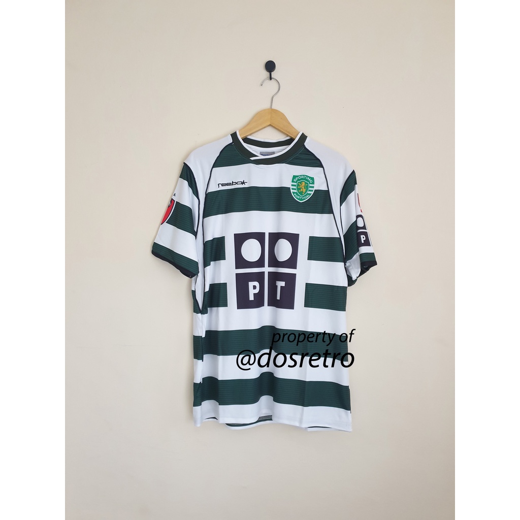 Jersey Retro Rare Sporting Lisbon 2002 2003 Langka RONALDO 28