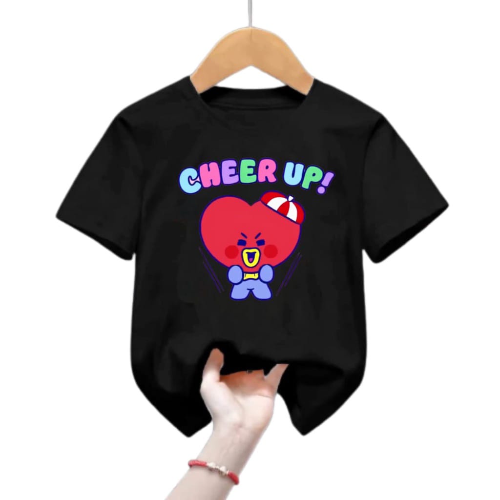 Hzl_outfit Kaos Anak CHEER UP Kaos Anak Bayar Ditempat