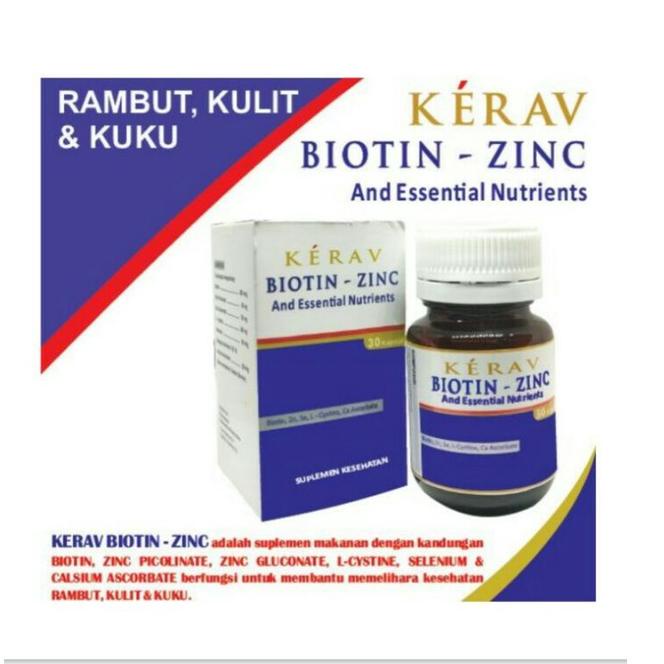 ➳ Kerav Biotin + Zinc untuk  Rambut,  Kulit dan Kuku ♜